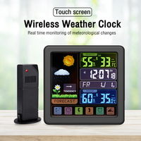 Wireless Thermohygrometer Indoor Outdoor Weather Station Touch Colored Screen Professional Forcast Temperature Humidity Meter