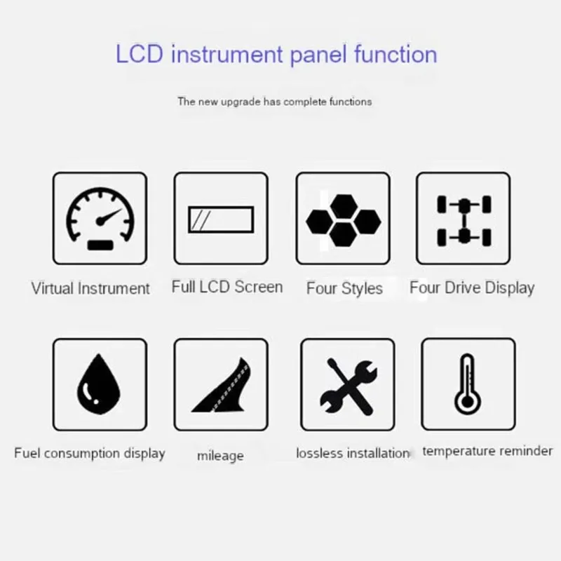 Android 9.1 LCD Car Speed Meter for Patrol Y62 Oil Gauge Instrument Cluster Fuel Consumption Display