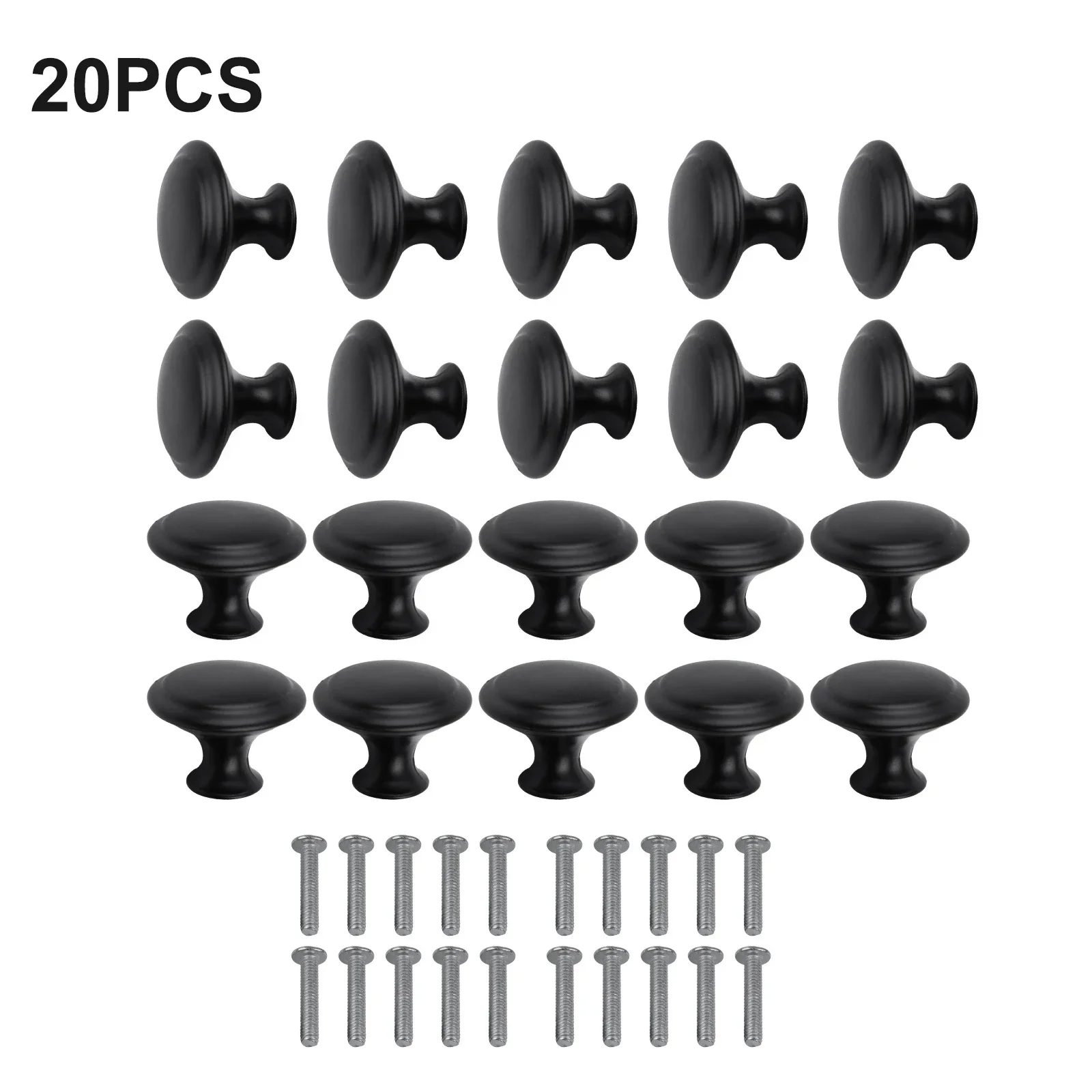 

20pcs Matte Black Cabinet Pulls – Stainless Steel Drawer Handles for Kitchen Cupboard, Bathroom, Dresser Durable Furniture Knob