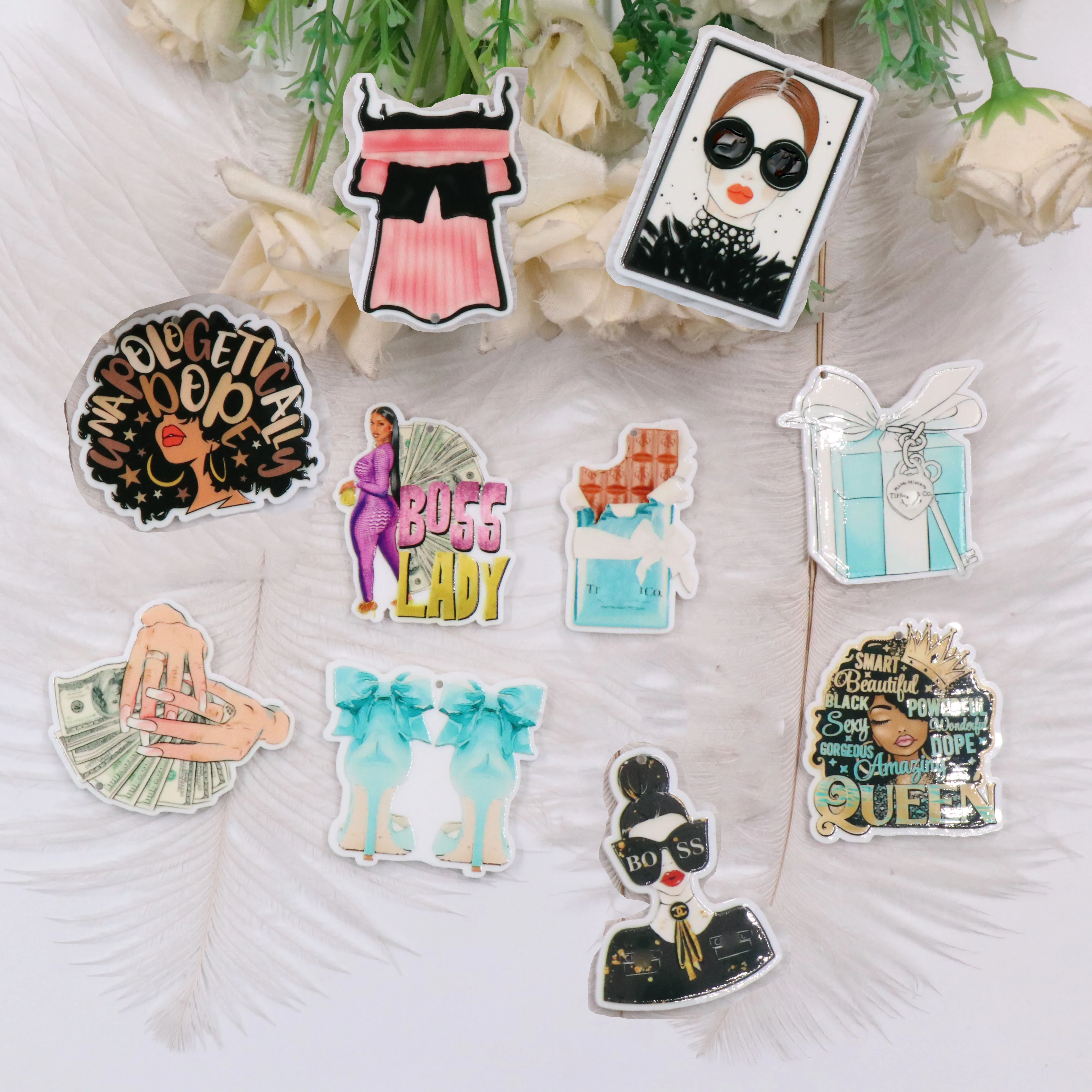 

（MY-012）Randomly mixed luxury Planar charms for bracelet jewelry making