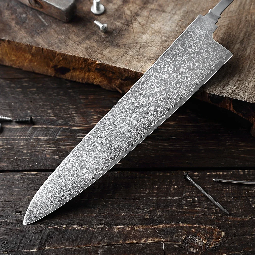 Kitchen Knives Set 1-9pcs Blank Blade DIY Kitchen Knife 67 Layers Damascus Steel Razor Sharp Tools High Hardness For Meat Fish view 4
