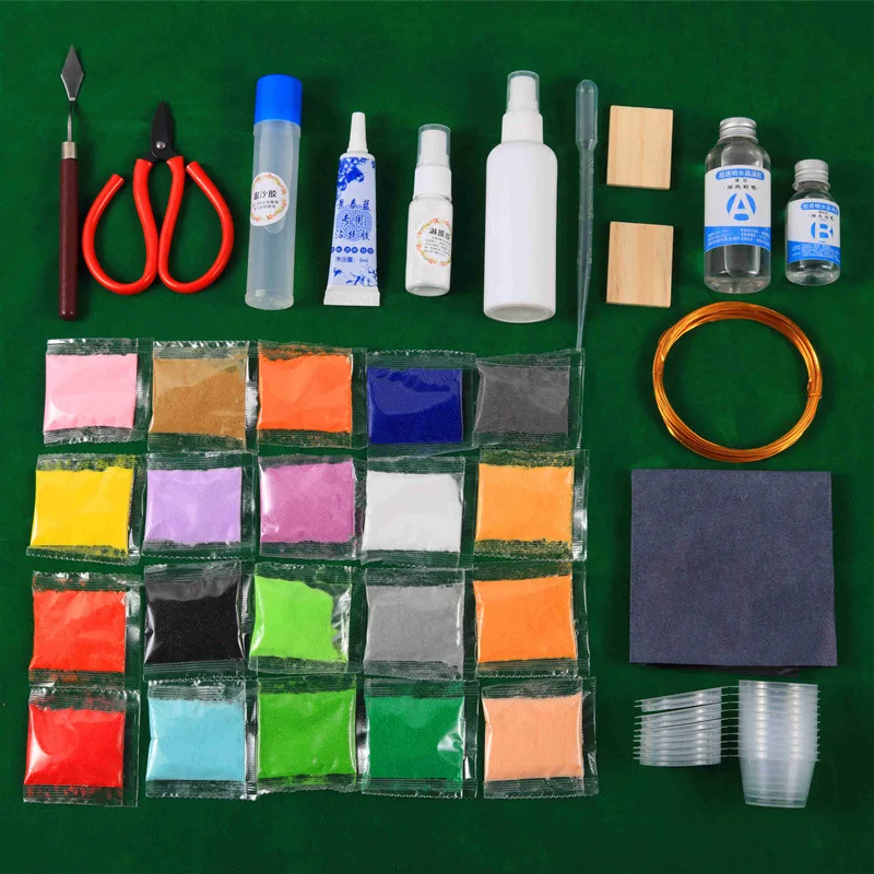 Filigree Enamel Tools Diy Beginners Free with Cloisonné Craft Non-heritage National Tide Sand Painting Materials Solid Sand Glue