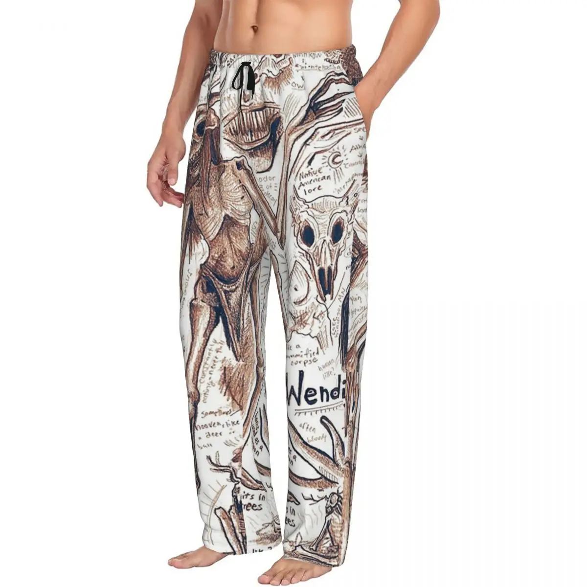 

Custom EgertronPuck's Wendigo ANatomy Men Pajama Pants Lounge Sleep Sleepwear Bottoms with Pockets