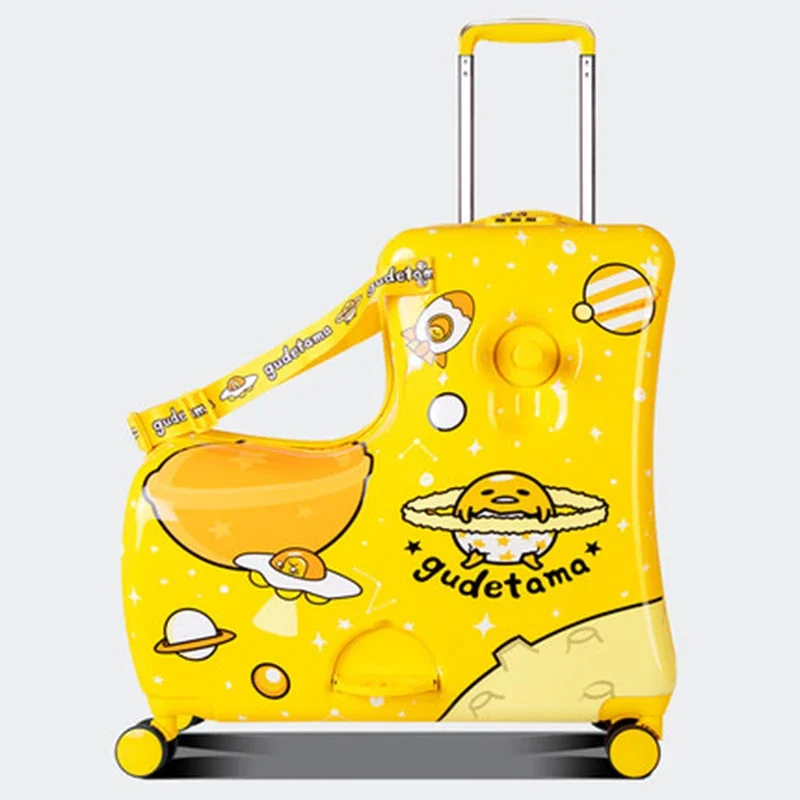 XQ NEW Cute Kids Scooter Suitcase Lazy Trolley Bag Children Carry on Cabin Travel Rolling Luggage on Wheels Children Gift Box