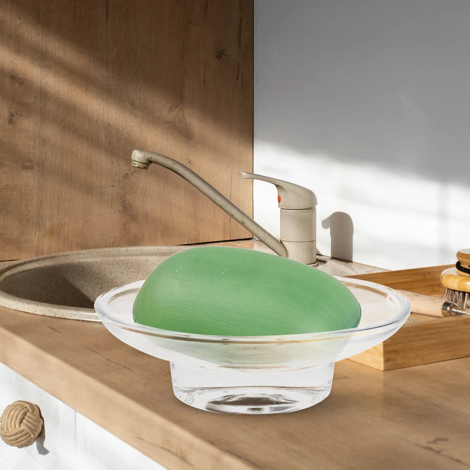 

Modern Soap Container Design Round Travel Bathroom Dispenser Home and Holder Decorative Dish Drain Bar