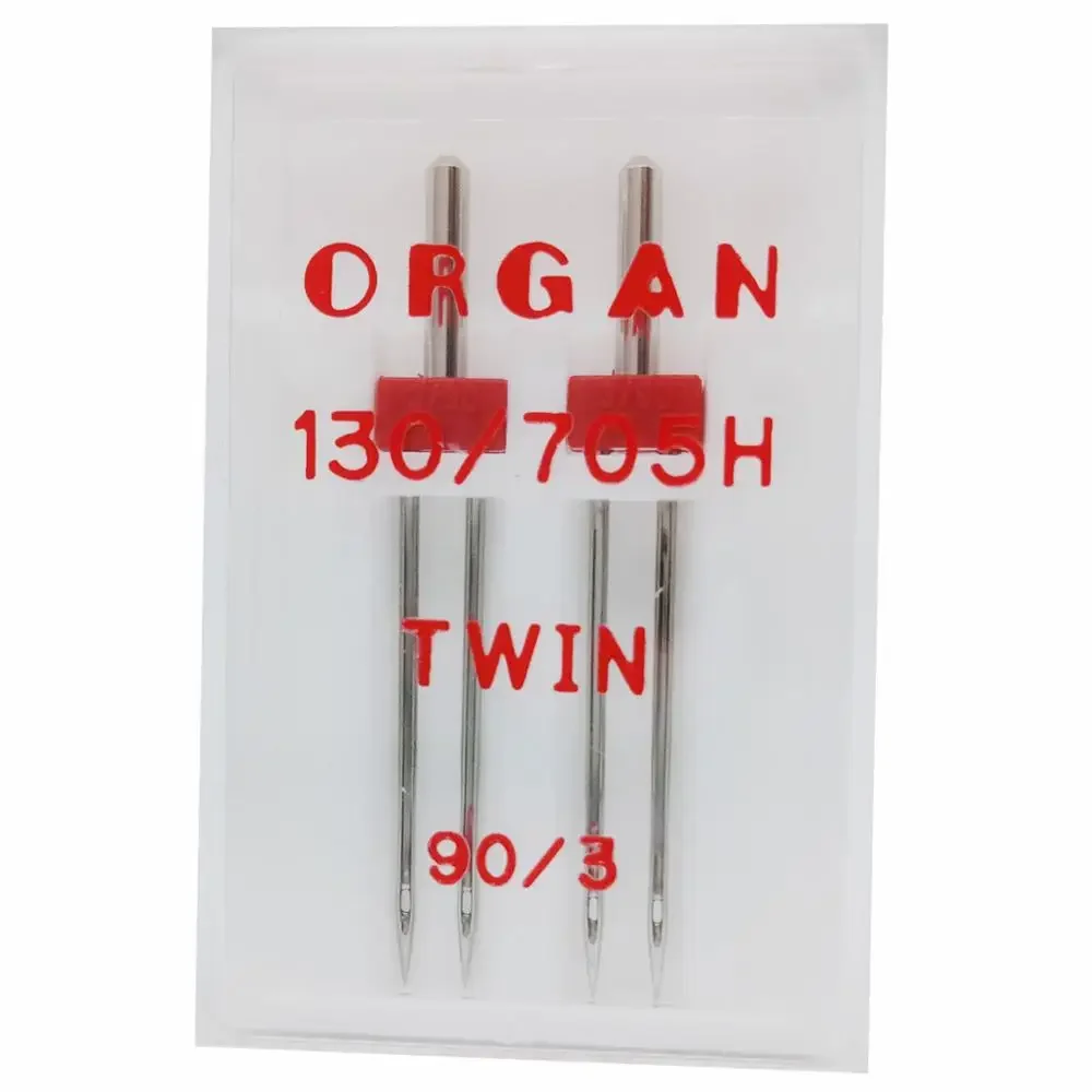 ORGAN Twin Stretch Needles 75/4 Twin 100-6 For Household Sewing Machine Stretch Knitted Elastic Fabric  Universal Twin Needle 90