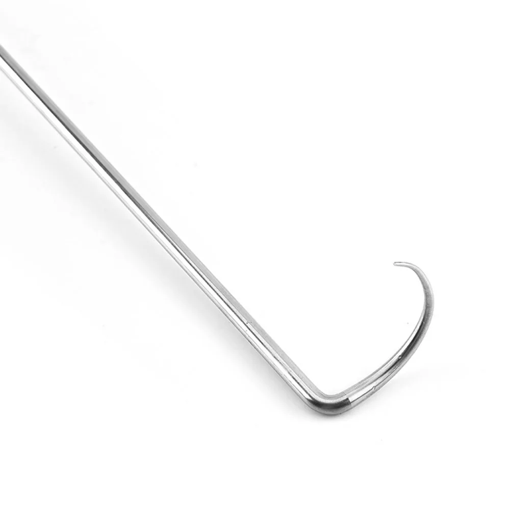 

2Pcs Meat Hooks Roasting Sticks Stainless Steel Wood Handle High Temperature Resistant Bending Hook Bbq Camping Beach Supplies