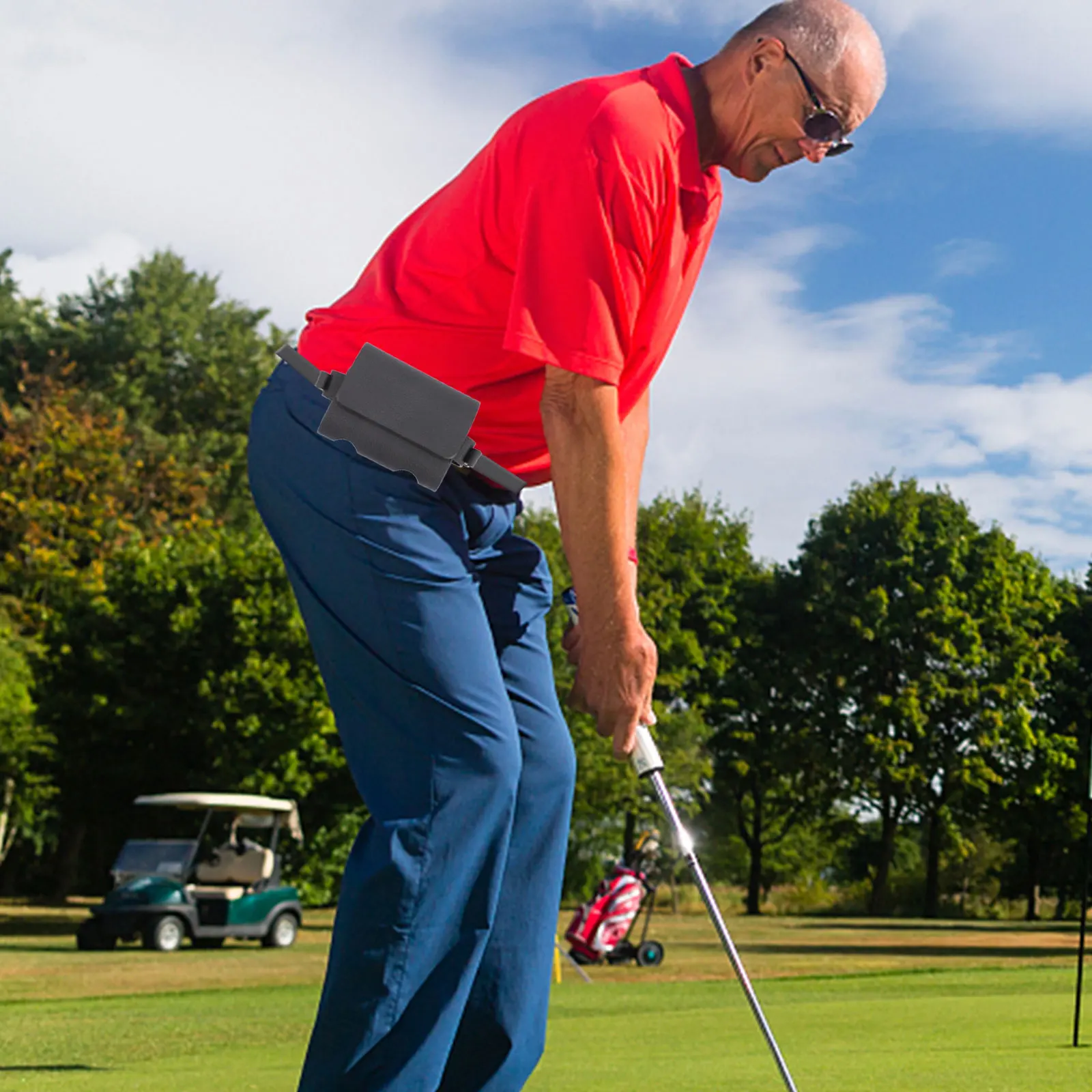 

Golf Balls Storage Bag Premium Portable Tee Holder Reusable Wear Resistant Ball Bag Compact Daily Sports Supply Waist