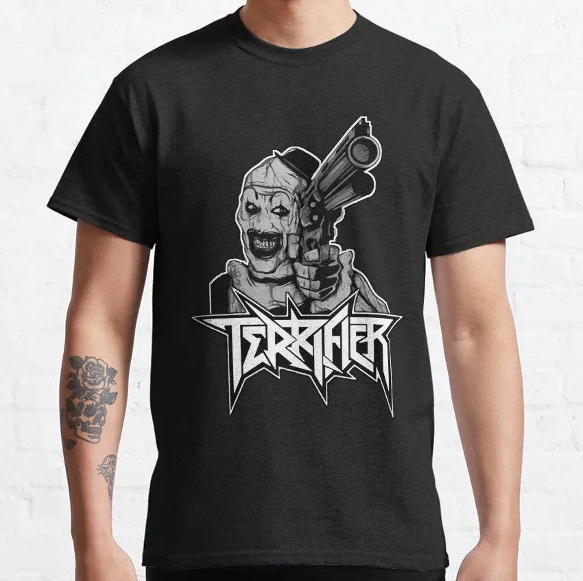 

Teri Shoot Horror movie Art the clown killer Terrifierscary halloween Gift t shirt Scream film Graphic clothes All size tops