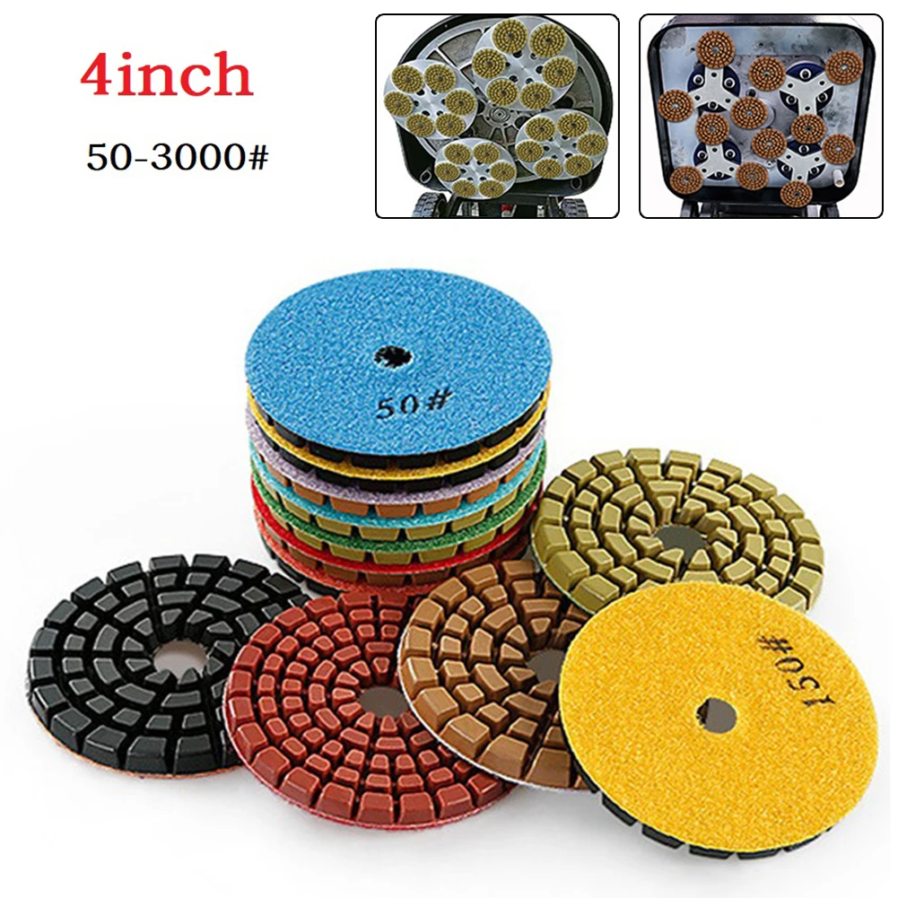 

1pc 4 Inch 100mm Diamond Polishing Pads Wet/Dry For Granite Marble Stone Concrete Sanding Disc Grinding Discs Abrasive Tools