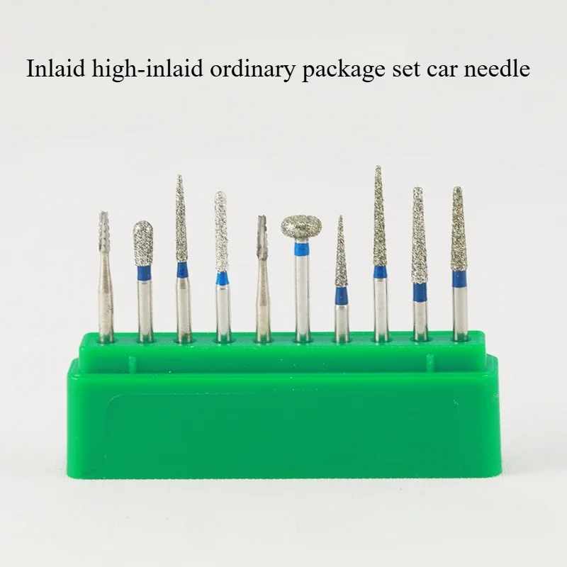 

10pcs Dentistry Accessories Tools Dental Diamond Burs Dental Customized Tooth Preparation Car Needle Set High Speed Handpiece