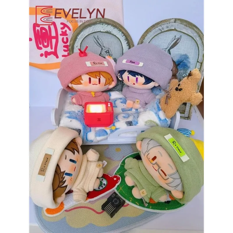 Evelyn 20CM Vestiti per bambole in tinta unita Vestito Morbido maglione lavorato a maglia Cappello Vestire Gioco Amore e spazio profondo Abbigliamento per bambole in cotone Regalo