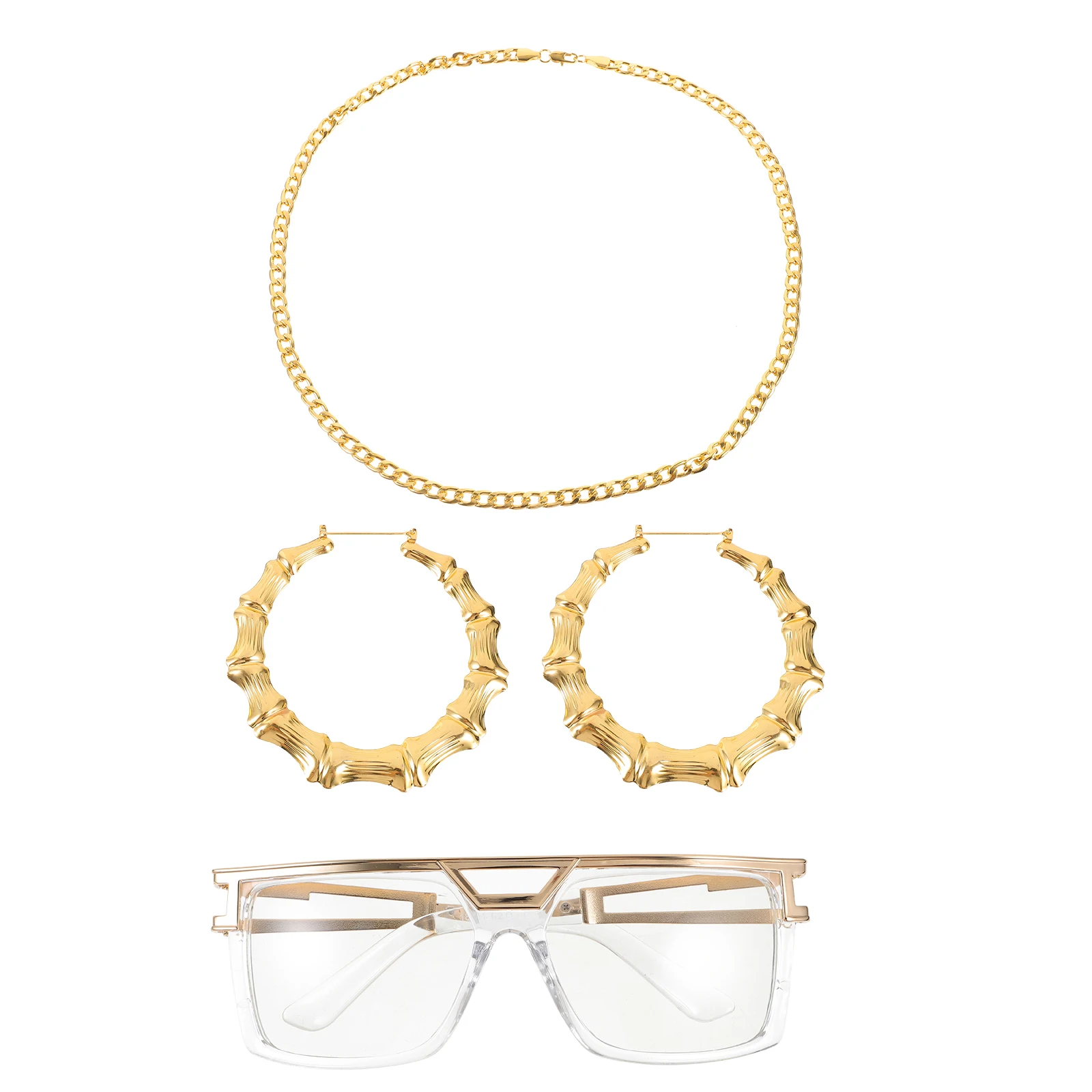 الرجعية الملابس الدعائم النساء قلادة أساور مغني الراب زي الاكسسوارات العلامة #4