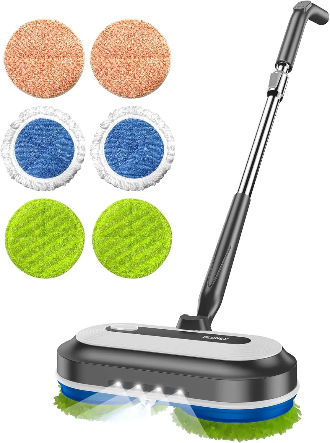 

Electric Spin Mop with LED Light & Water Spray, Long Battery Life, Large Tank for All Floor Types