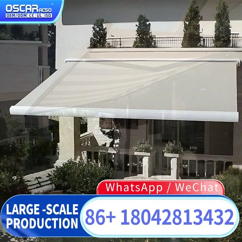 Hurricane Impact Resistant Terrace Awning Windows Aluminum Glass Stormproof Durable For Balconies Patios Pool Areas Miami Region