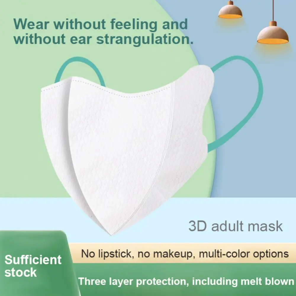 Printed Mask High Quality Three-dimensional Adjustable Comfortable Wear Protective Equipment Anti-dust Masks Disposable Mask