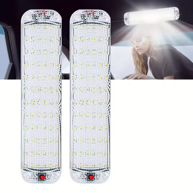 

2PCS Vehicle Interior Light 12V 24V RV Reading Light Strip High Bright Car Interior Light For Camper Bus Boat Truck Roof Light