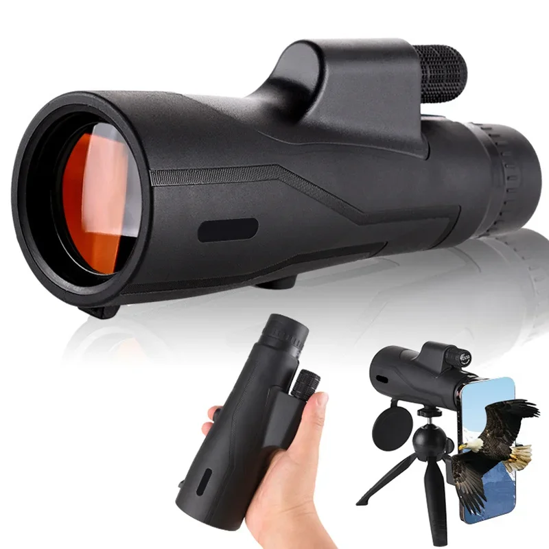 12X50 Monocular Telescope High Magnification High-definition Fishing Concert Can Be Connected to Mobile Phone Camera Telescope