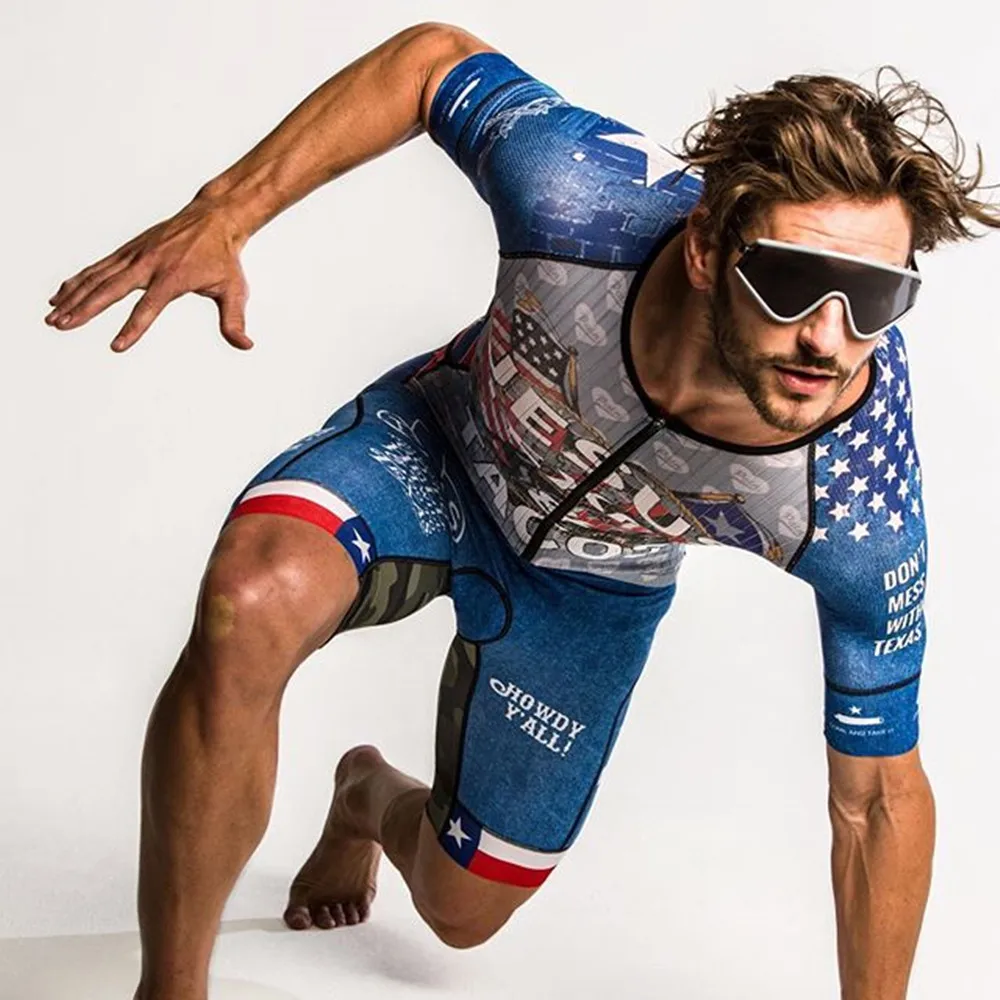 Love The Pain Professional Team Men\'s Triathlon Suit Cycling Suit Leotard Jumpsuit Mountain Bike Suit Swimsuit Runing Equipment