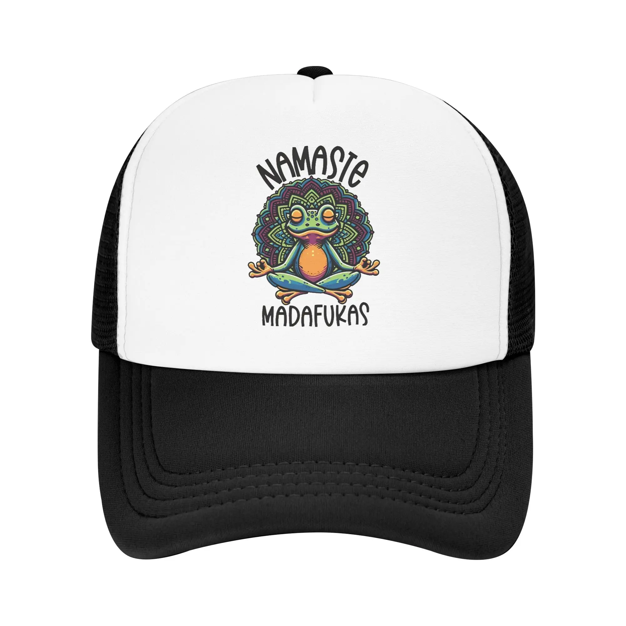 Yoga Namaste  Mesh Baseball Caps Adult Popular Sun Hats Frog Self Care Hats Adjustable Snapback Caps Golf Hats Trucker Caps