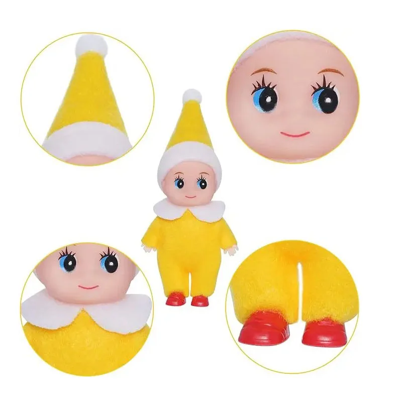 *Boneka Elf Bayi Natal yang Berwarna-warni - Boneka Elf Kecil Bayi Laki-laki & Perempuan Natal Dekorasi Natal Mainan Anak-anak Hadiah untuk Ibu Hamil
