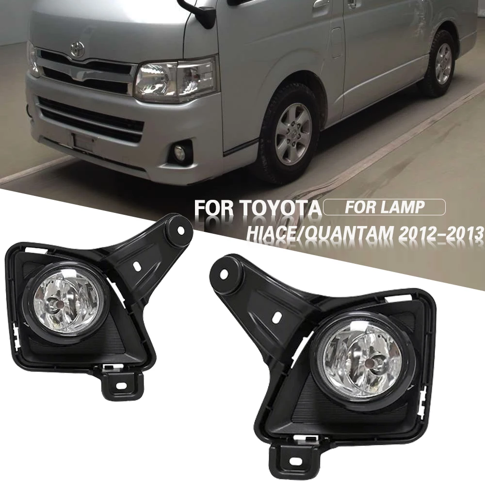 

Front Bumper Fog Lamp Upgrade Kit FOR TOYOTA HIACE QUANTAM 2012-2013 Version Additional Foglight Set Switch + Wiring
