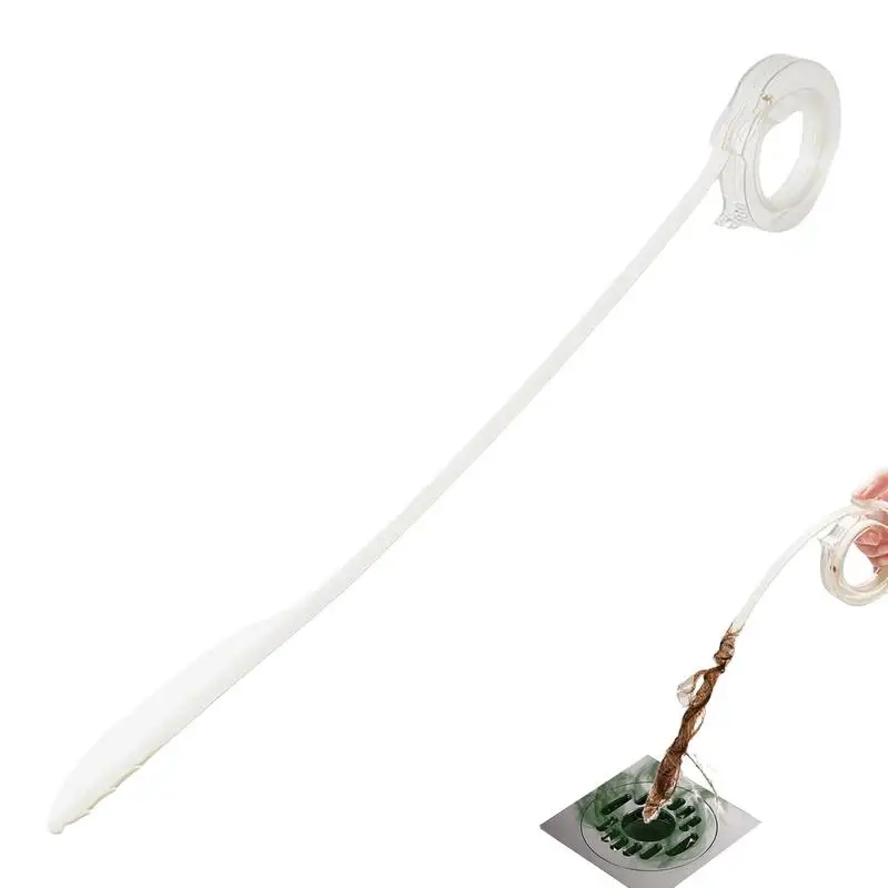ผมท่อระบายน้ํา Clog Remover 17 นิ้วเครื่องมือทําความสะอาดท่อระบายน้ําสําหรับอ่างล้างจานที่มีประสิทธิภาพท่อระบายน้ํา Auger ผมเครื่องมือทําความสะอาดสําหรับท่อระบายน้ําทําความสะอาด