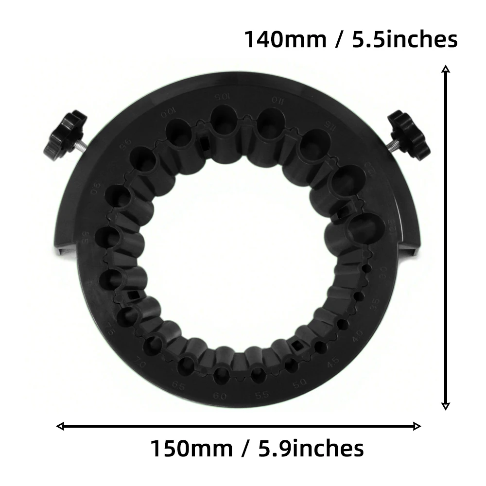 Anti-Stripping-Winkelschleifer-Bohrerschärfer, 2–13 mm, 20 Löcher mit Metallgewindeeinsätzen, passend für 115/125-Schleifmaschinen, Erneuerung alter Bits – Detail 6