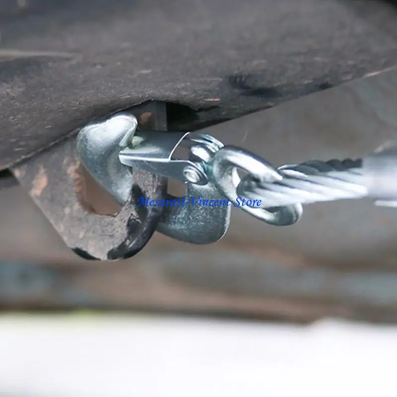 حبل مقطورة A70F لسحب حبل السحب الثقيل مع خطاف لاستعادة السيارة #3