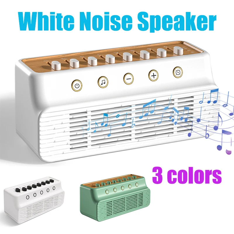 

Portable White Noise Sleep Sound Speaker Sleep Aids Tool 8 Natural Sounds Wireless Bluetooth-compatible Machine MP3 Music Box