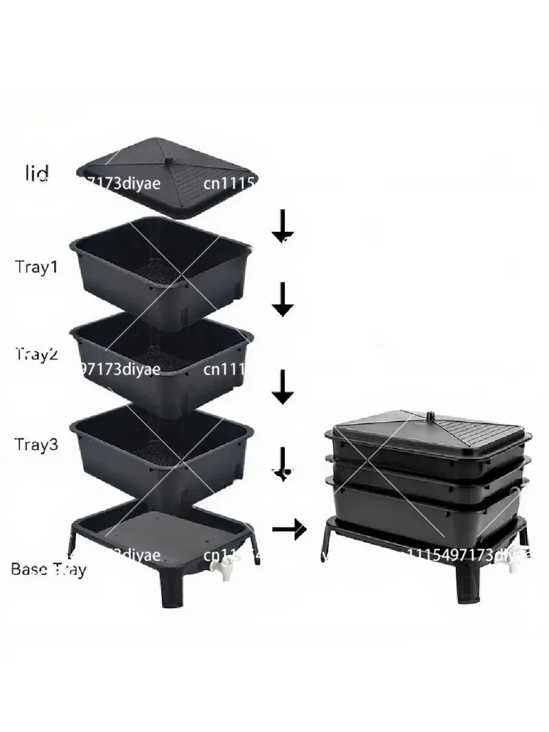 Worm Compost Bin Outdoor Garden Organic Fertilizer Maker for Gardening