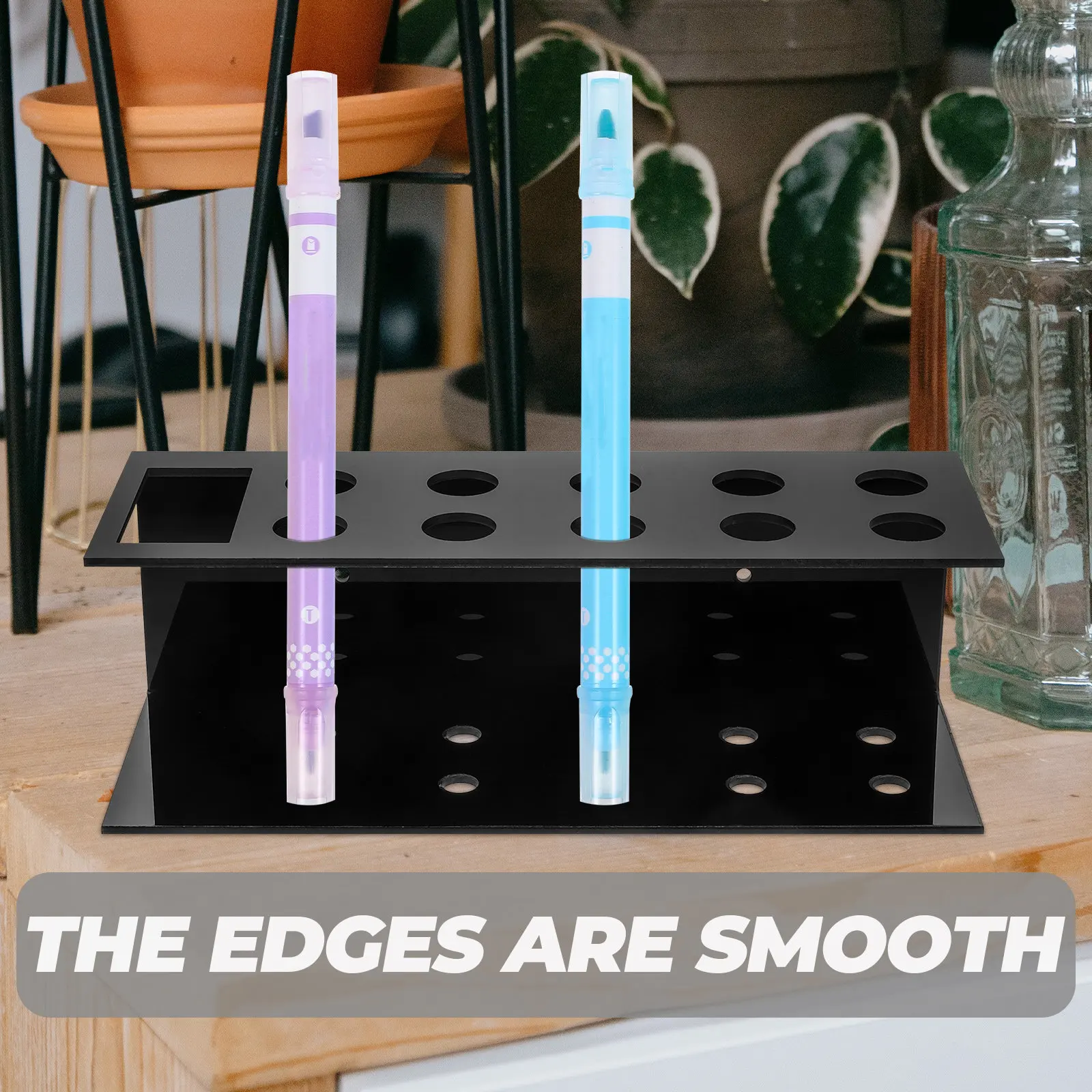 

1 Set Acrylic Pen Holder Clear Multifunctional Desktop Organizer For Student Office School Portable Marker Storage Rack Sorting