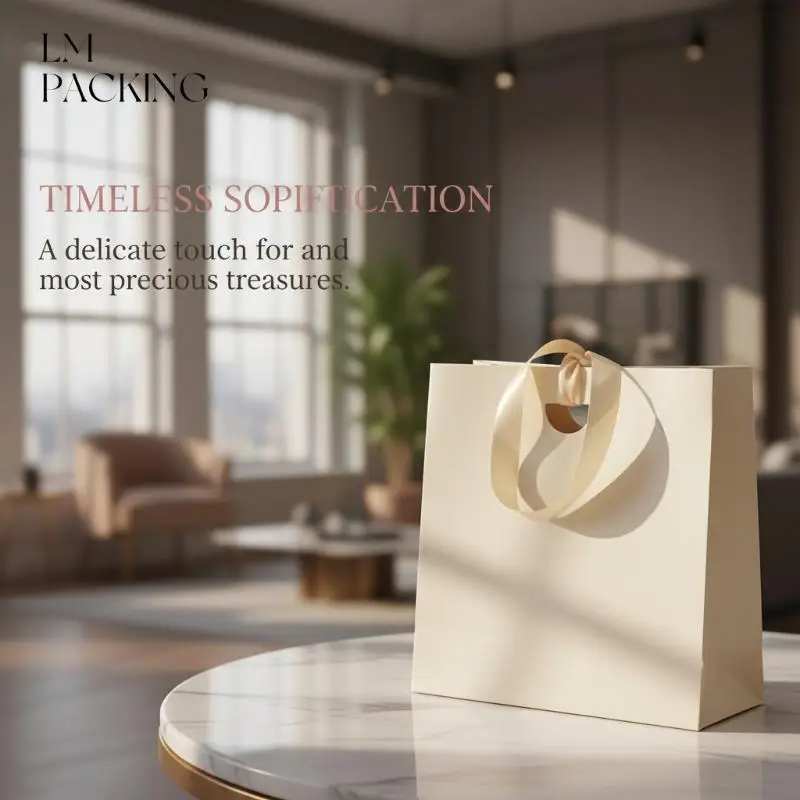 

Элитная подарочная упаковка для ювелирных изделий с лентой, бумажный пакет для подарков, сумка-тоут для хранения наушников и помады, для свадеб и вечеринок