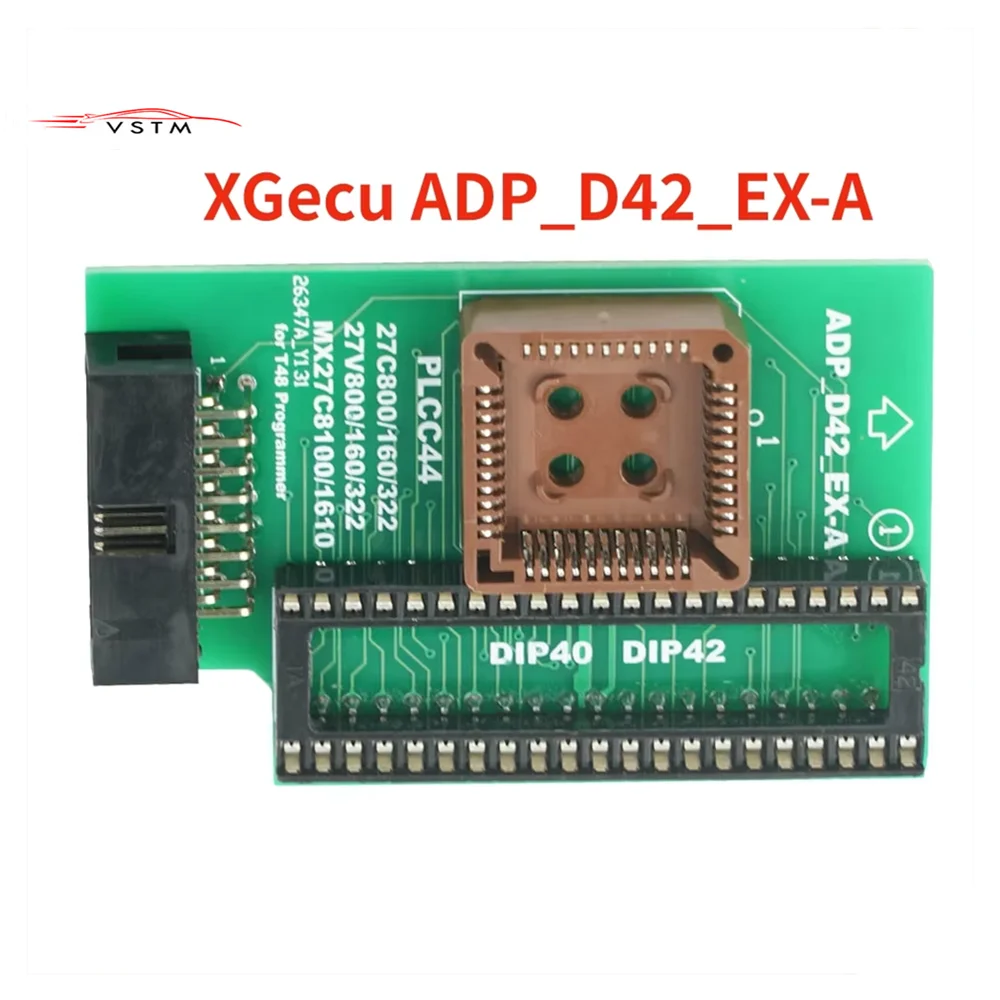 ADP_D42_EX-A Adapter with Black ZIF Socket for PLCC44 DIP42 27Cxxx 27Vxxx EEPROM Only for T48(TL866-3G) Programmer