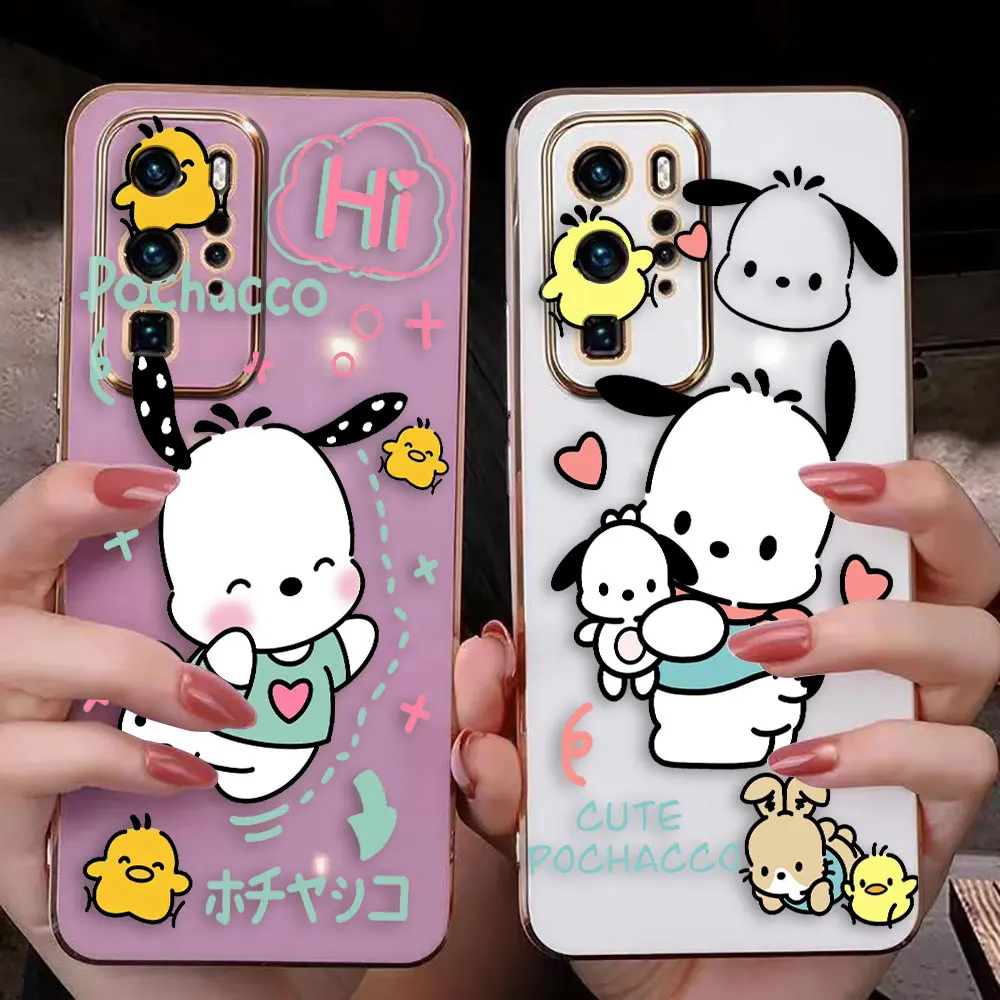 Anime Pochacco Cover Smooth E-TPU Phone Case Huawei MATE 20 20X 30 40 P20 P30 P40 LITE MAGIC 4 5 PRO Y9 PRIME Case Shell Funda