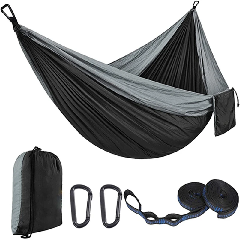 

HooRu Portable Camping Hammock Ultralight Singel Picnic Garden Hanging Hammocks with Carry Bag 1 Person Hiking Outdoor Swing Bed