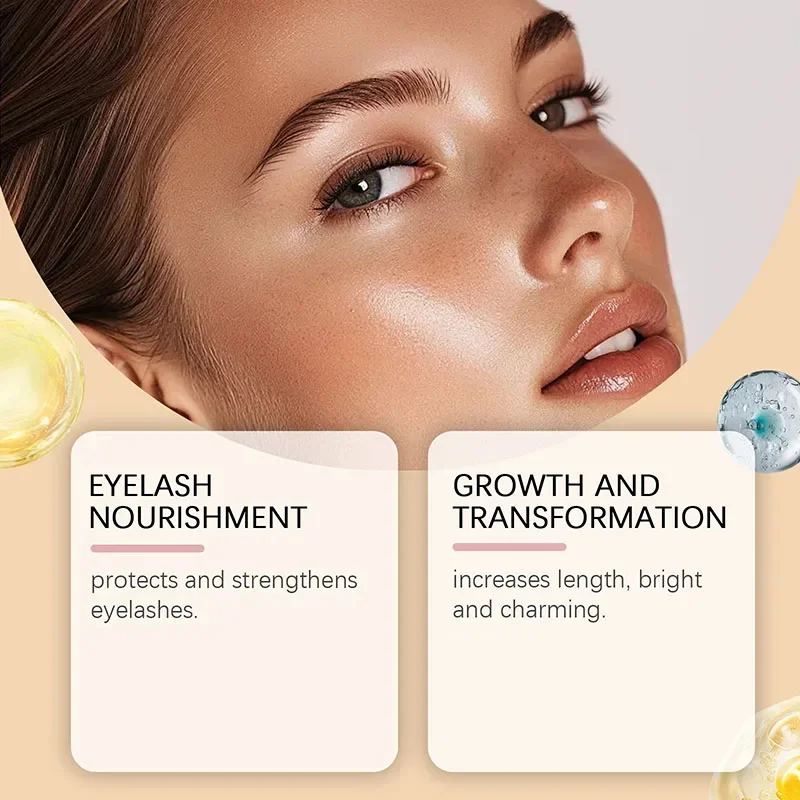 Suero para el crecimiento de pestañas, suero potenciador nutritivo para pestañas y cejas, alargamiento de pestañas, maquillaje cosmético para ojos más grueso