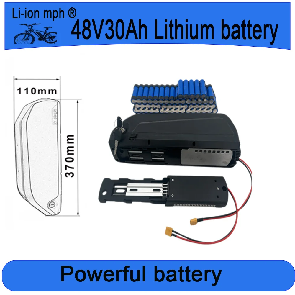 

New 48V Original Hailong Battery +charger 1200 cycles For 750W 550W 450W 350W Motor Built in 30A BMS High quality battery cells