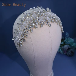 DZ059 Wedding Headpieces Bride Hair Jewelry Crystal Bridesmaid Headband Rhinestone Women Tiara Bride Hair Accessories Headdress