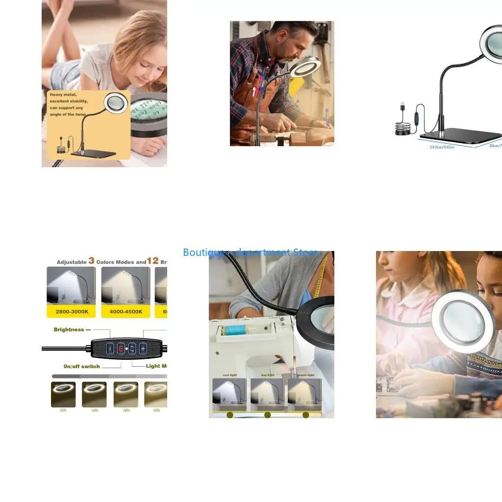 E1PD Multiuse Desk Lamp With Smartphone owner And Variable lighting For Detailed Projects