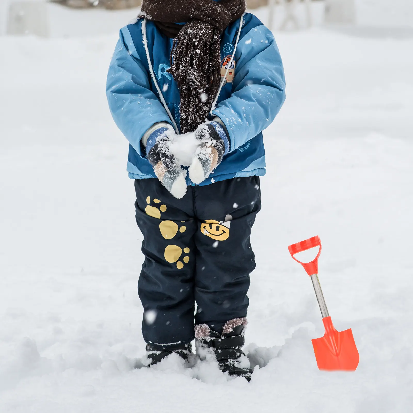 1Set Kids Snow Shovel Set Non-Toxic Bpa-Free Plastic Ideal for Snow Removal Sand Digging Beach Games Backyard Skills view 3