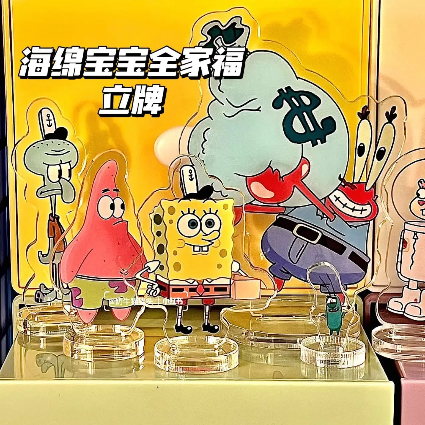 Spongebobs Patrick Star Anime Furniture Display Toys Action Figure Acrylic Stand Model Plate Desk Bedroom Decoration Gift