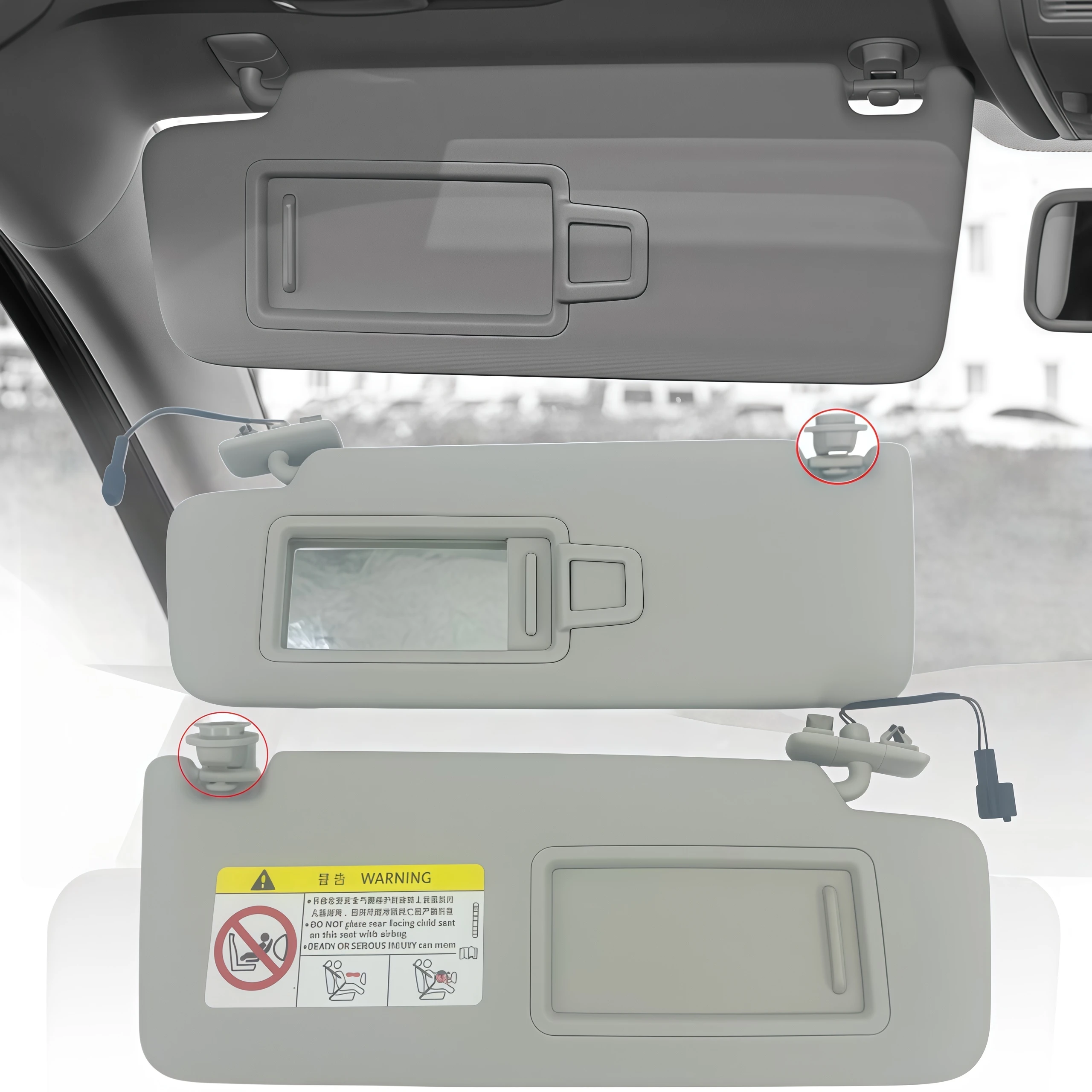 حاجب من الشمس للسيارة مع مشبك لسيارة VW Golf 7 8 MK7 MK8 2013-2025 لـ T-Roc CC ID.6 Tacqua Passat Jetta 2019-2025 لوحة ظل الشمس الأمامية #2