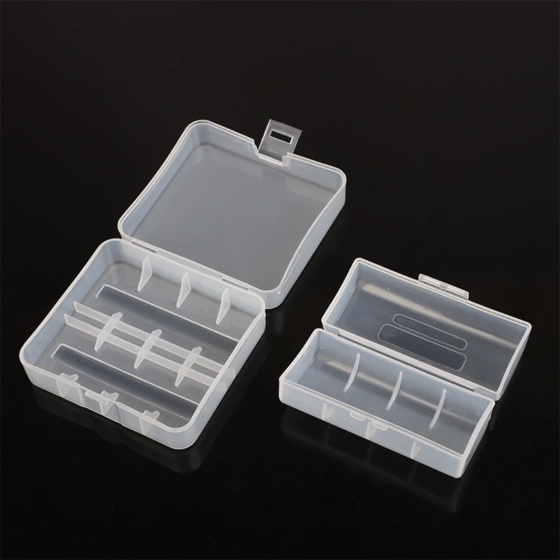 Clear 26650 Battery Storage Box Hard Case Holder Container Waterproof Battery Power Bank Plastic Case Transparent Battery Box