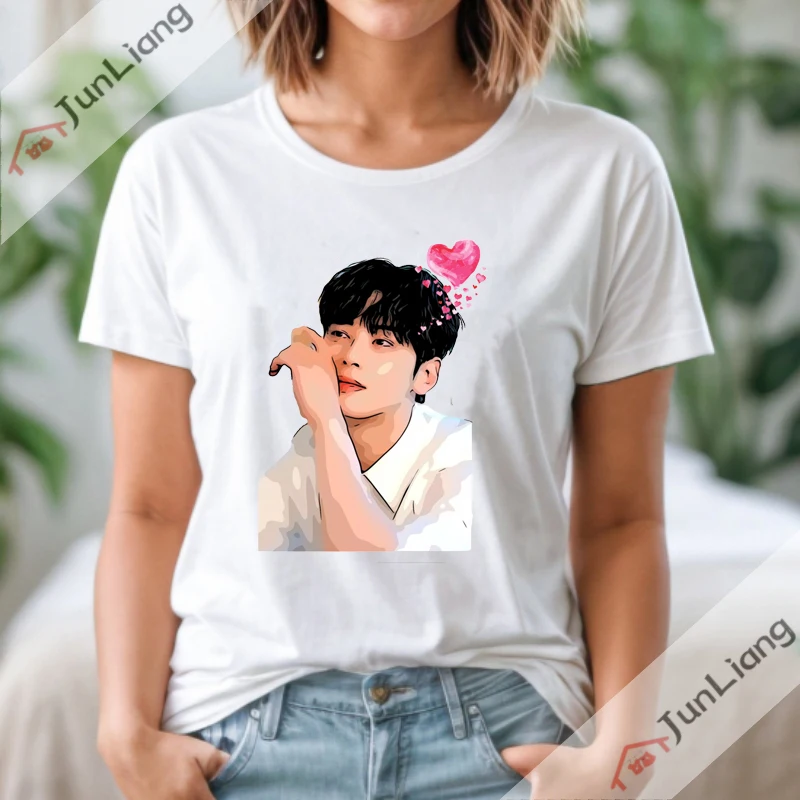 Cha un Woo Kpop idee regalo per Fan t-shirt da donna abbigliamento sportivo uomo Y2k abbigliamento Harajuku Streetwear Goth abbigliamento top uomo