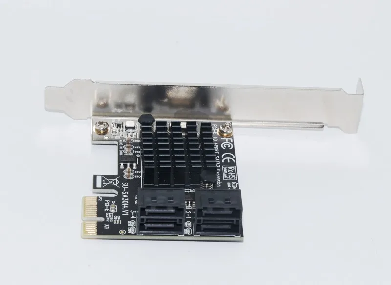

4-портовый адаптер SATA III 6G Marvell 88SE9215 PCIE — SATA для SSD HDD IPFS Mining PCI-E Адаптер PCI Express — карта расширения SATA3.0