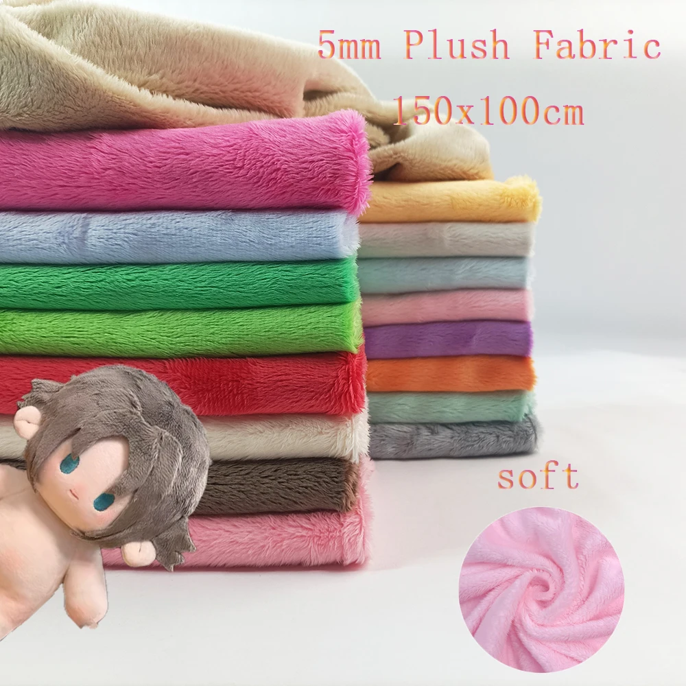 150x100cm Excellent Quality Sewing Fabric 5mm Skin-friendly And Soft Faux Fur Fabric DIY Handmade Doll/clothing Minky Fabric