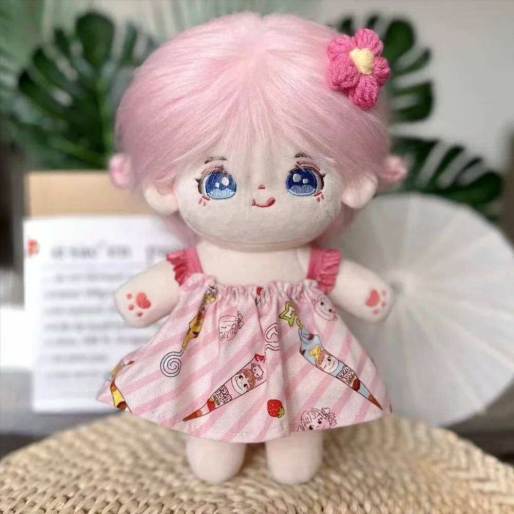 Love And Deepspace20cm Cartoon Cotton Doll ClothingPlush Toy Hairpin Flower Princess Skirt Gift Hand-made Clothing Children Toys