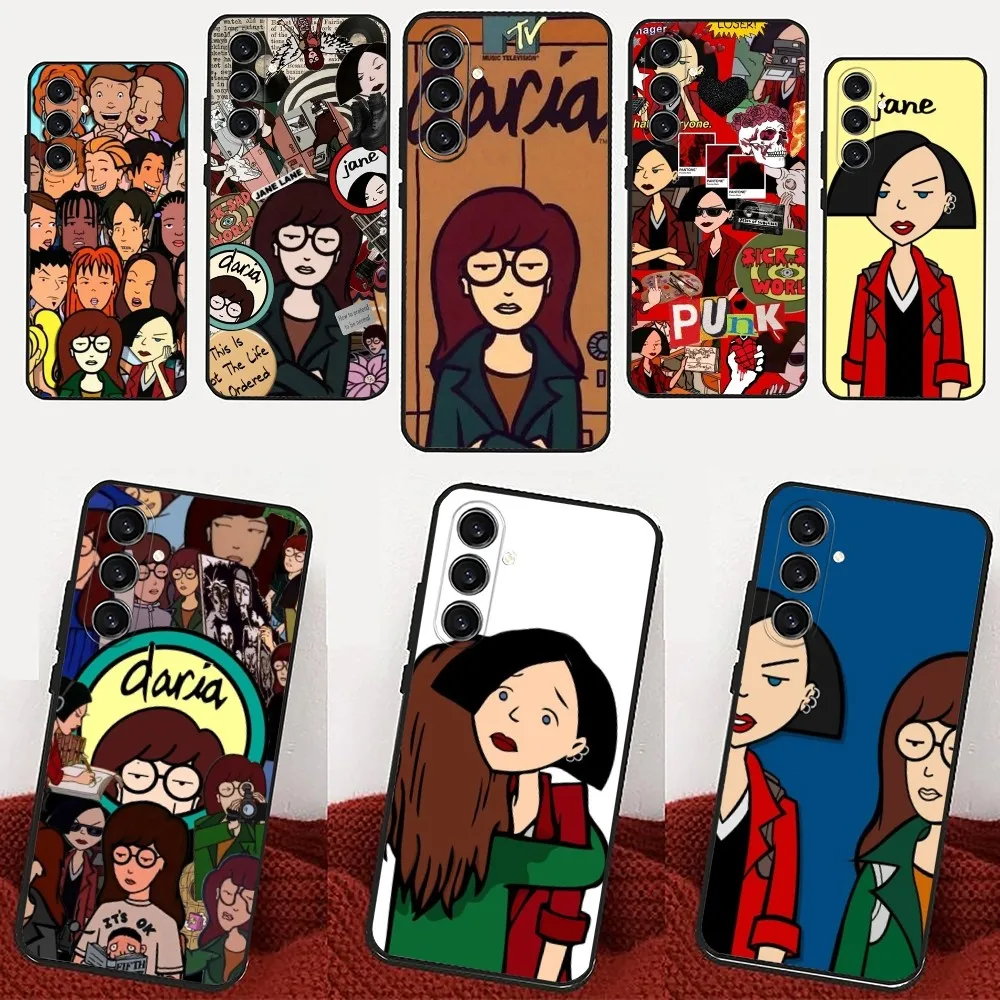 Cartoon D-Daria   Phone Case For Samsung Galaxy A13,21s,22,31,32,52,53,71,80,91 Black Soft Cover