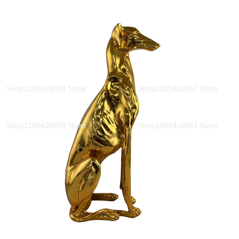 Resin modern style hunting dog floor ornament home decoration courtyard entrance animal dog housewarming crafts